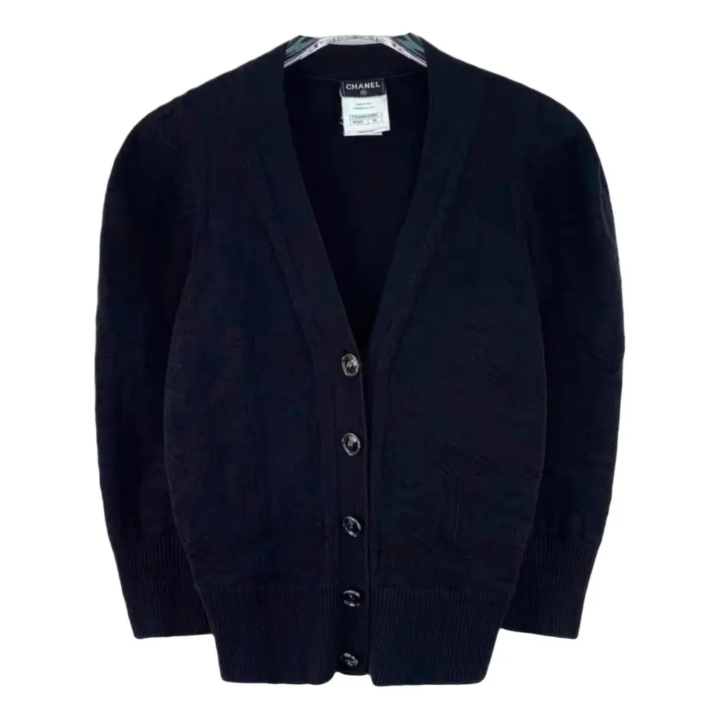 Chanel Black Cotton Knitwear Black Cotton Very good - Front View