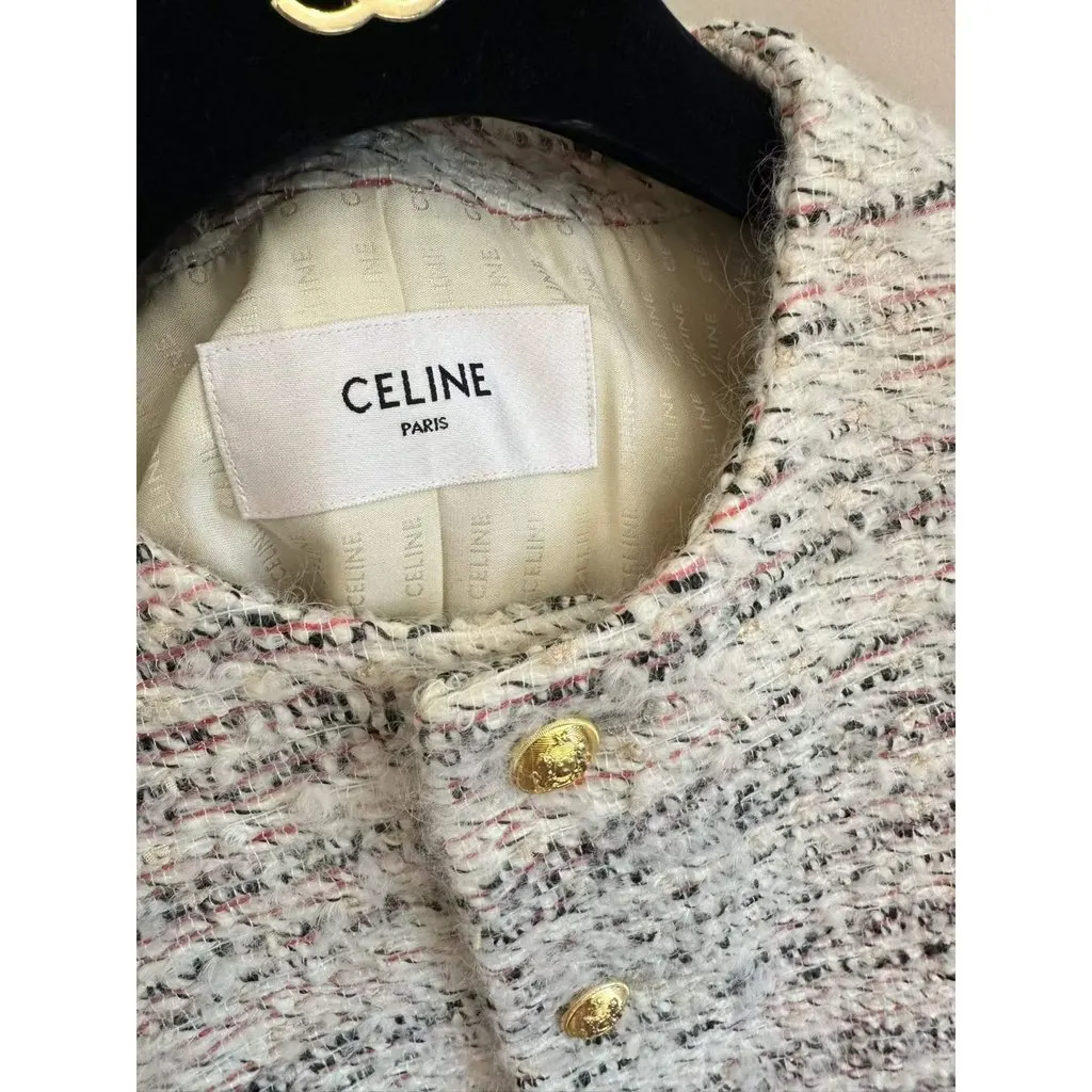 Celine Wool Jacket MultiColor Wool Very good - Model View