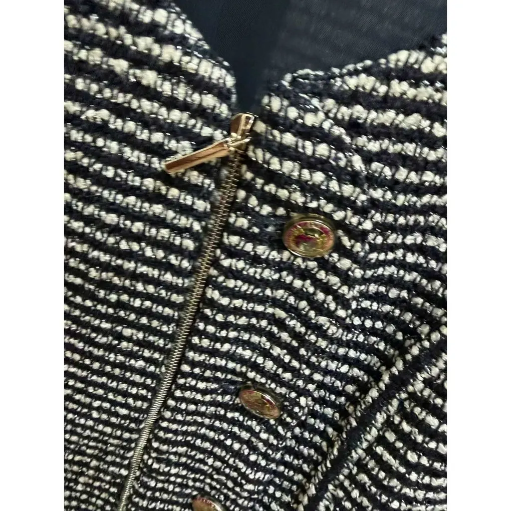 Chanel Tweed Coat MultiColor Tweed Very good - Back View