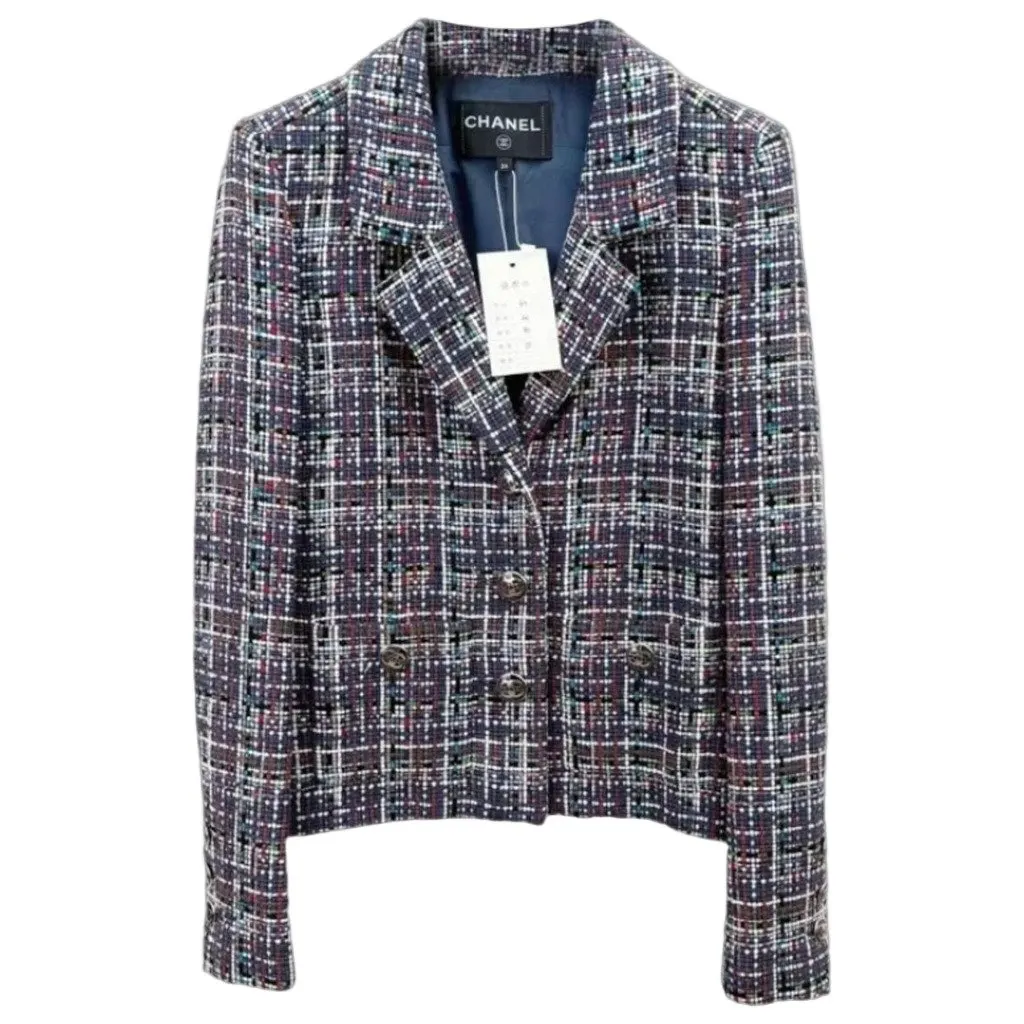 Chanel La Petite Veste Noire Tweed Jacket MultiColor Tweed Very good - Front View
