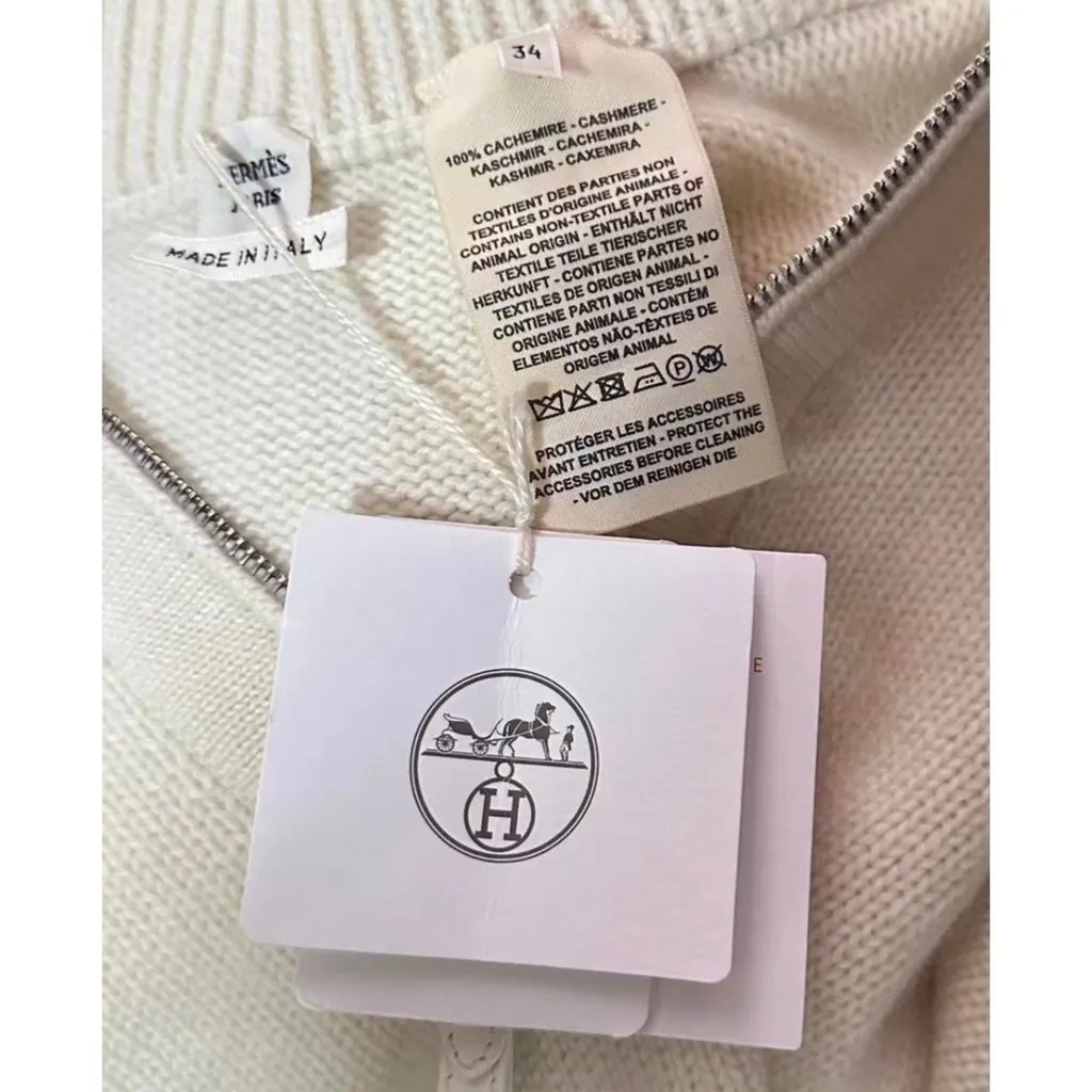 Hermes Twillaine Cashmere Knitwear MultiColor Cashmere Never worn, with tag - Inside View