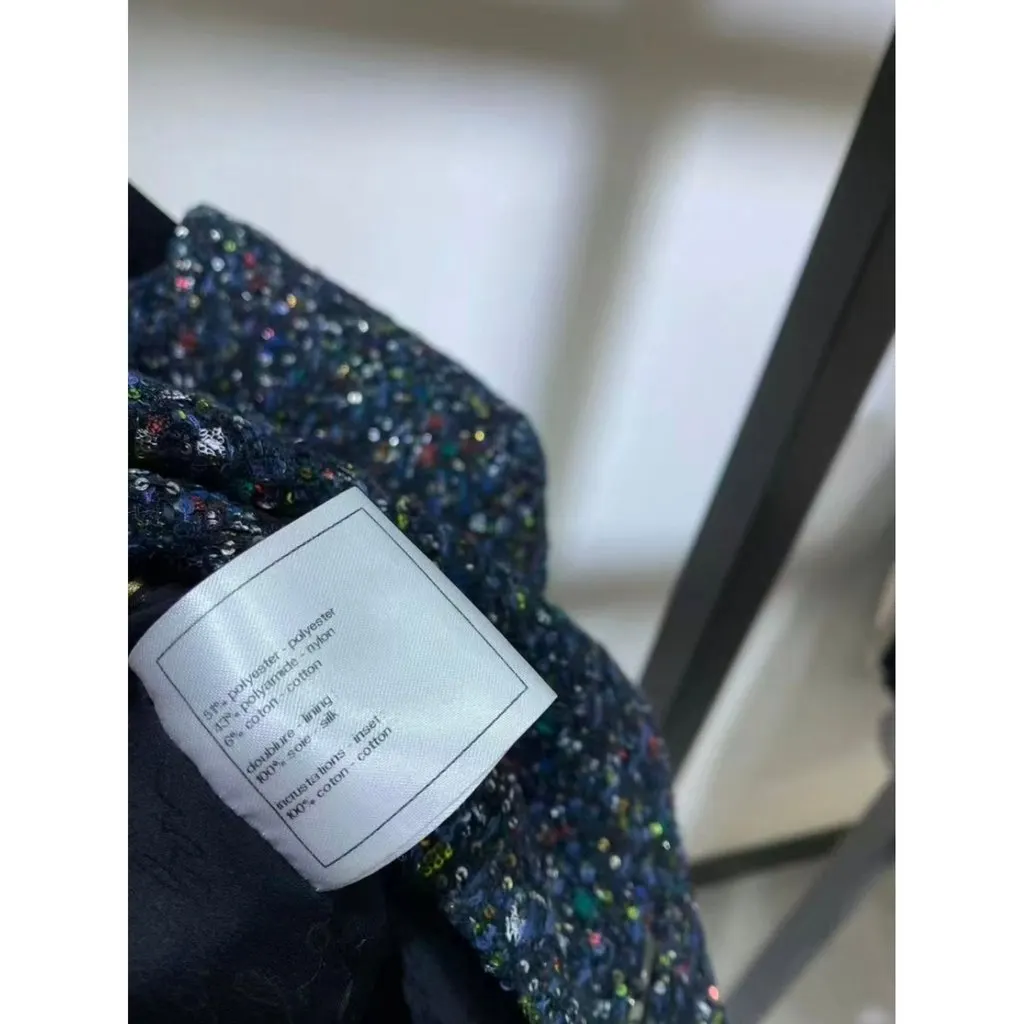 Chanel Tweed Dress MultiColor Tweed Very good - Back View