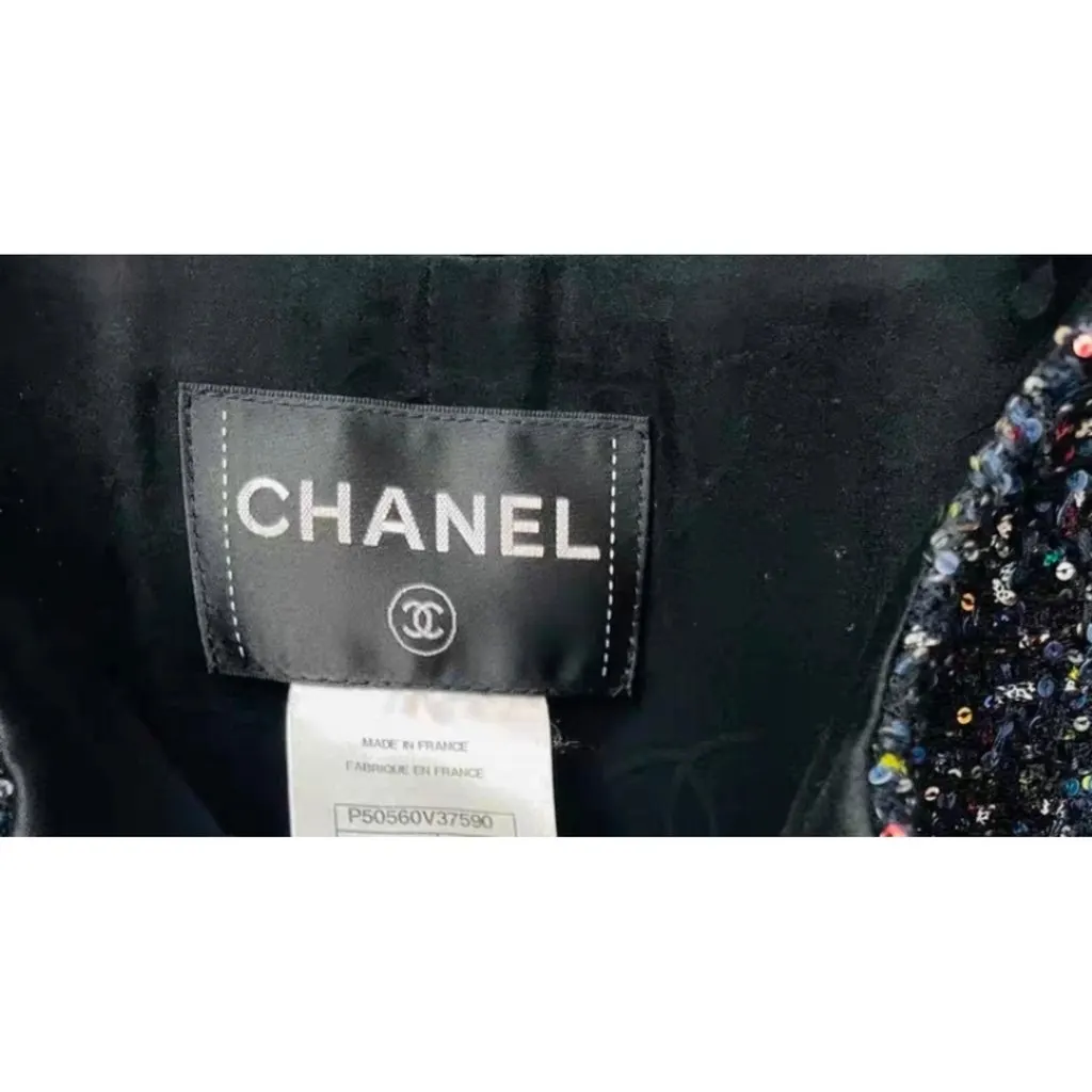 Chanel Tweed Dress MultiColor Tweed Very good - Inside View