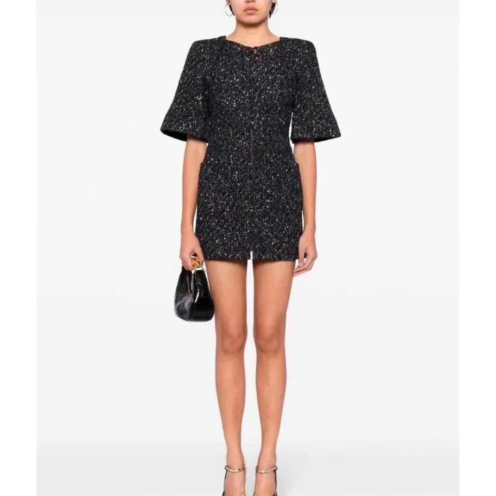 Chanel Tweed Dress MultiColor Tweed Very good - Box View