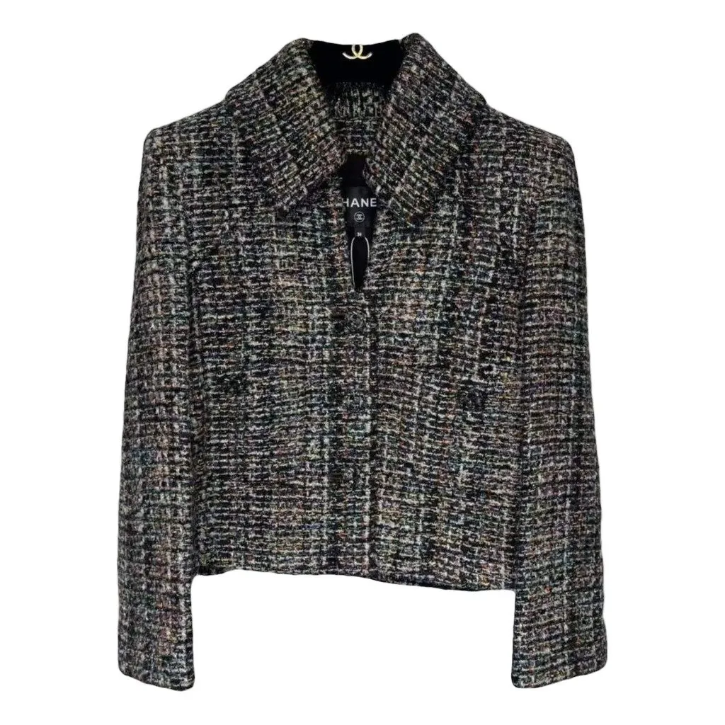 Chanel La Petite Veste Noire Tweed Jacket MultiColor Tweed Very good - Front View