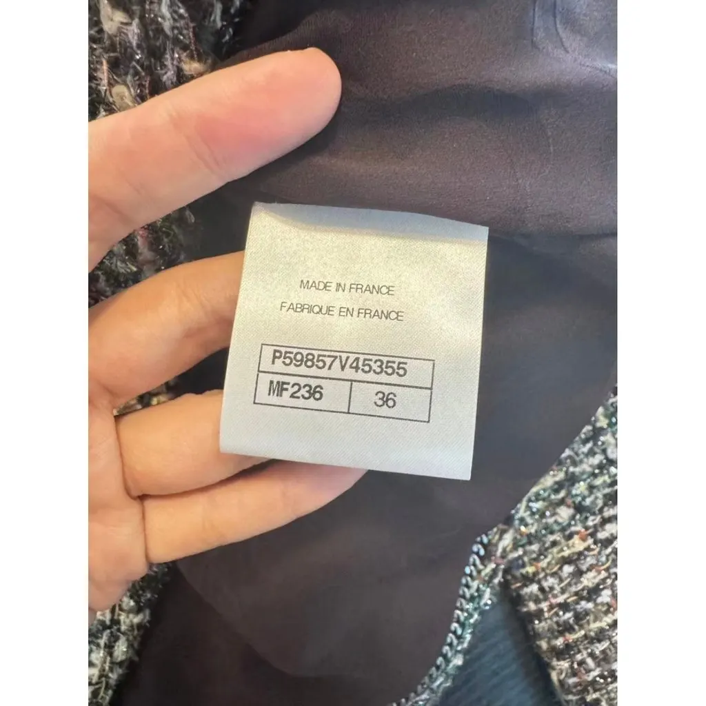 Chanel La Petite Veste Noire Tweed Jacket MultiColor Tweed Very good - Box View