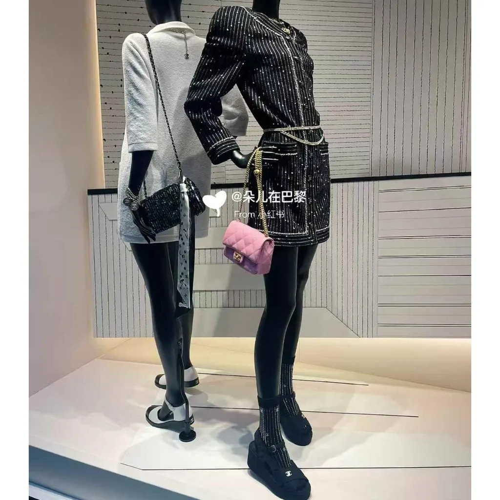 Chanel Cotton Coat MultiColor Cotton Very good - Model View