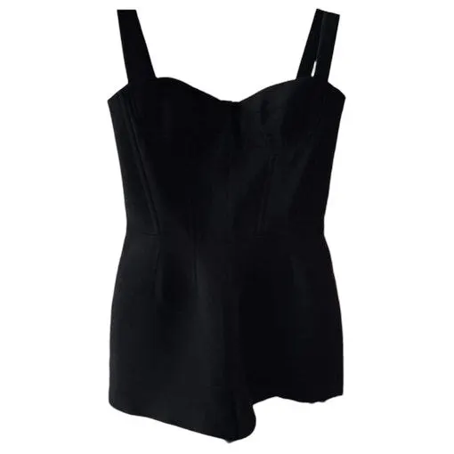 Dior Black Wool Jumpsuit Black Wool Very good - Front View