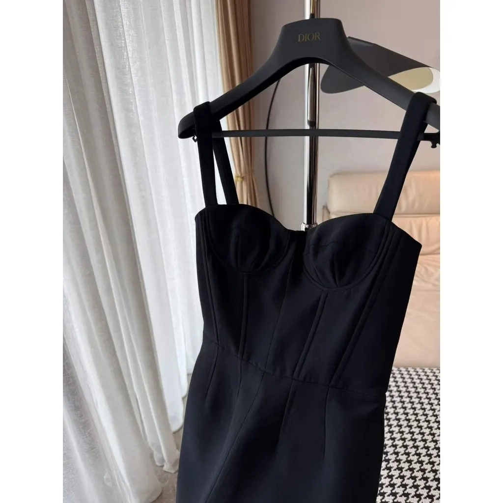 Dior Black Wool Jumpsuit Black Wool Very good - Back View