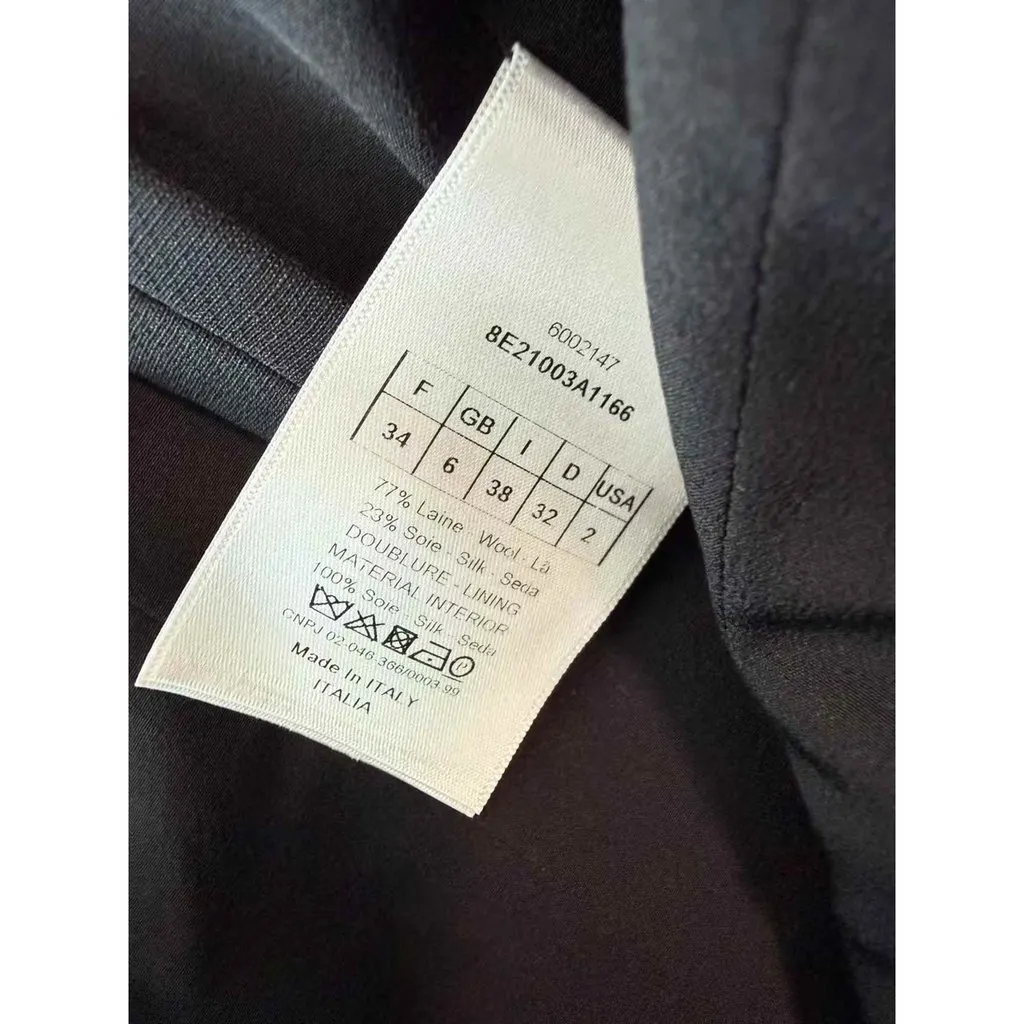 Dior Black Wool Jumpsuit Black Wool Very good - Inside View