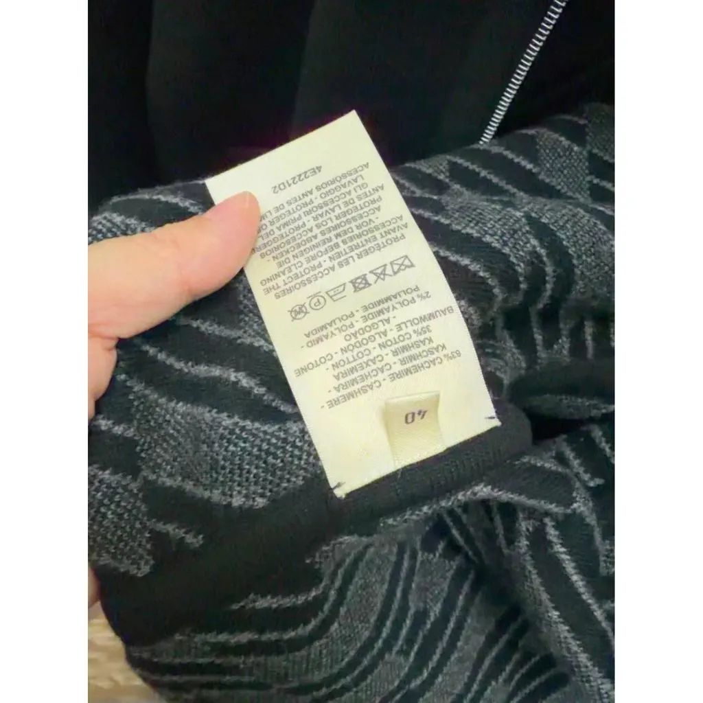 Hermes Cashmere Coat MultiColor Cashmere Never worn - Inside View