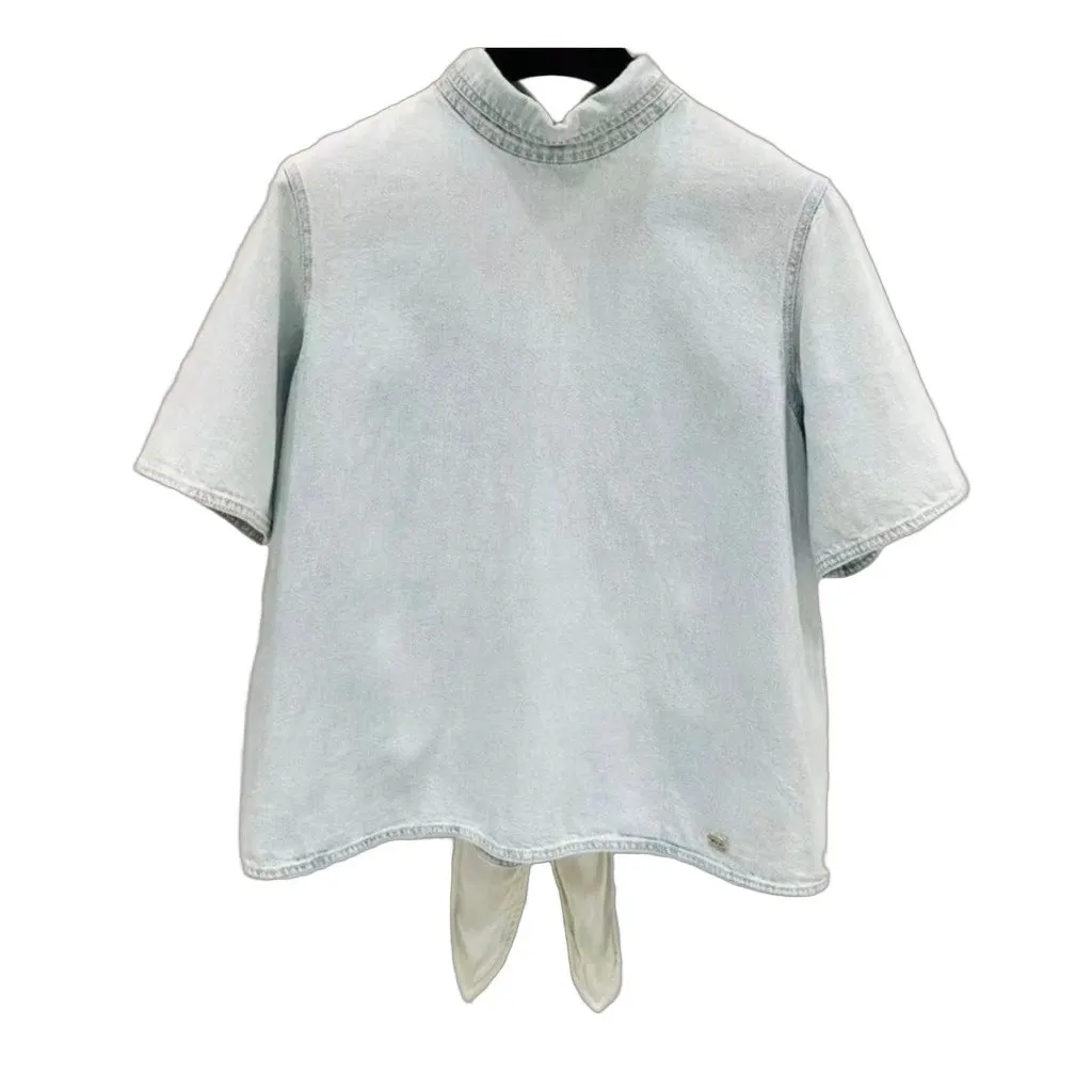 Chanel Blue Cotton Top Blue Cotton Very good - Front View