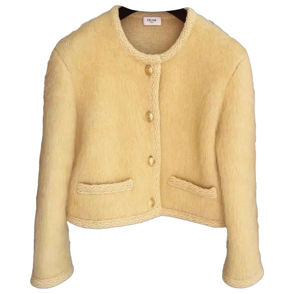 Celine Yellow Wool Jacket Yellow Wool Very good - Front View