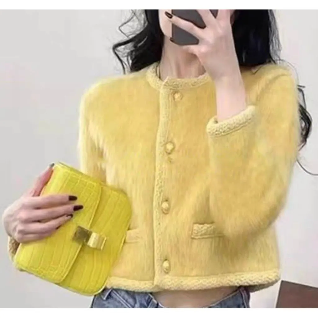 Celine Yellow Wool Jacket Yellow Wool Very good - Back View