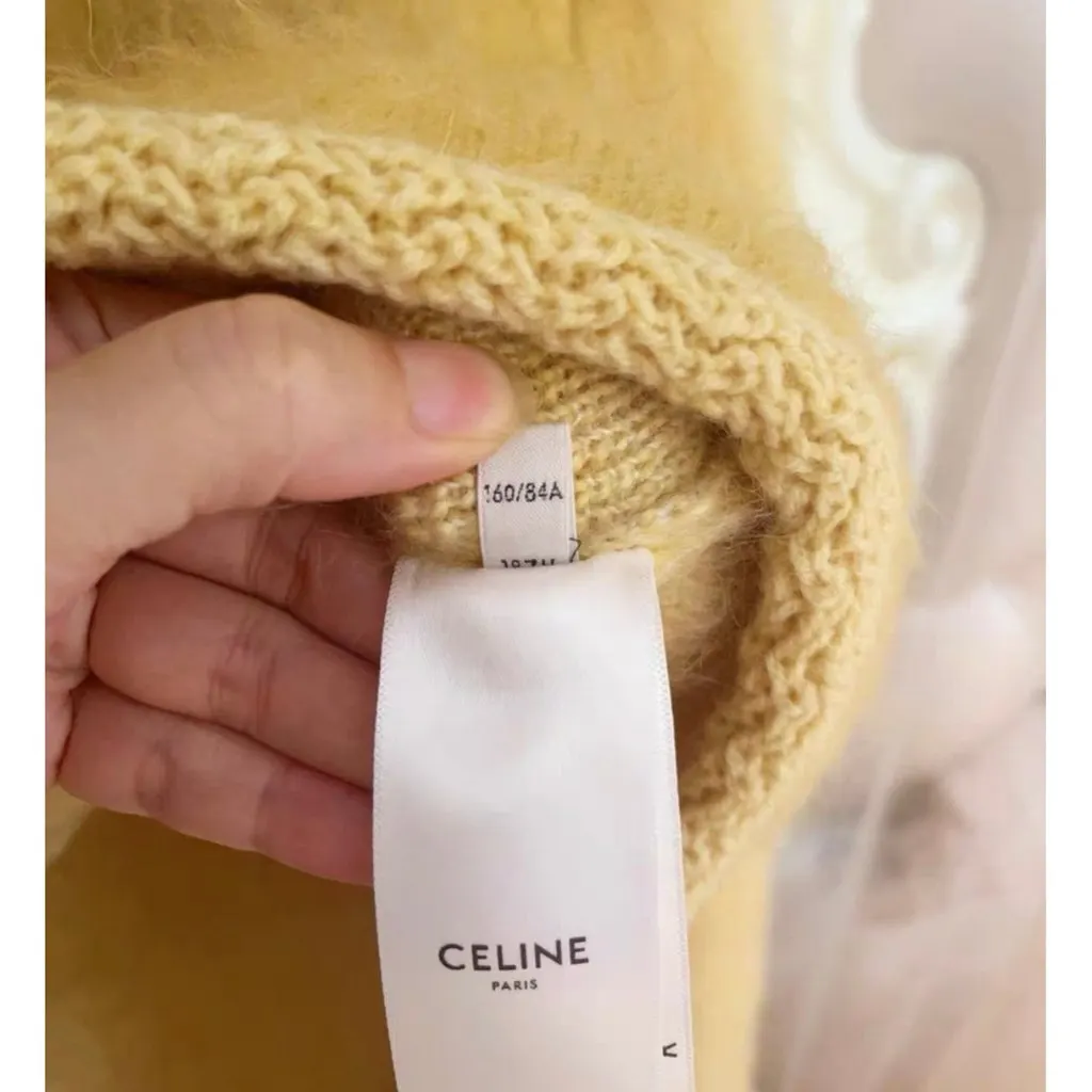 Celine Yellow Wool Jacket Yellow Wool Very good - Box View