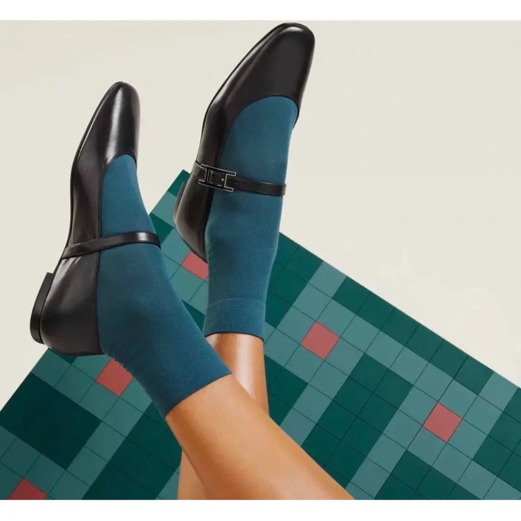 Hermes Black Leather Ballet Flats Black Leather Very good - Inside View