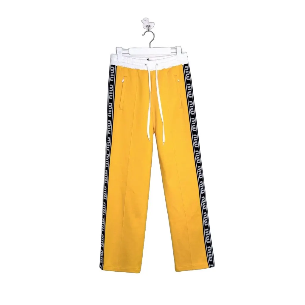 Miu Miu Viscose Trousers MultiColor Viscose Very good - Front View