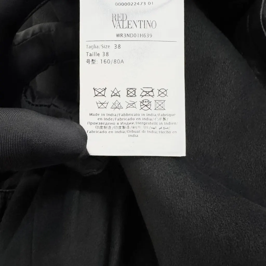 Valentino Garavani Black Leather Dress Black Leather Very good - Model View