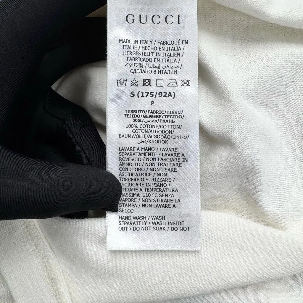 Gucci SS23 White Cotton T-Shirt White Cotton Very good - Model View