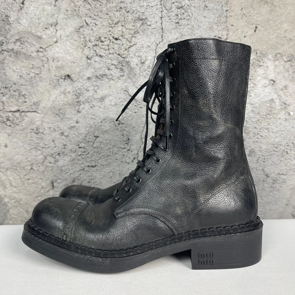 Miu Miu Leather Boots MultiColor Leather Very good - Inside View