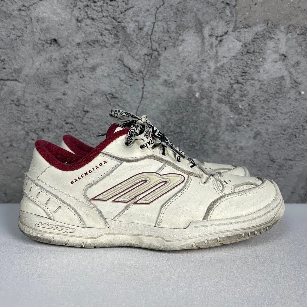 Balenciaga Hamptons Leather Sneakers MultiColor Leather Good - Back View
