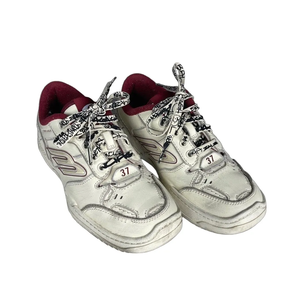 Balenciaga Hamptons Leather Sneakers MultiColor Leather Good - Front View