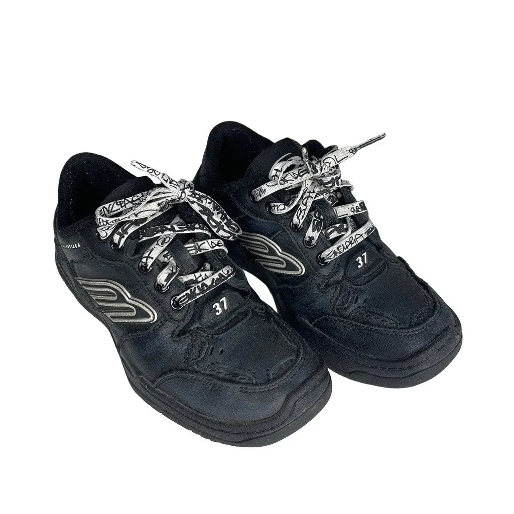 Balenciaga Hamptons Leather Sneakers MultiColor Leather Good - Front View