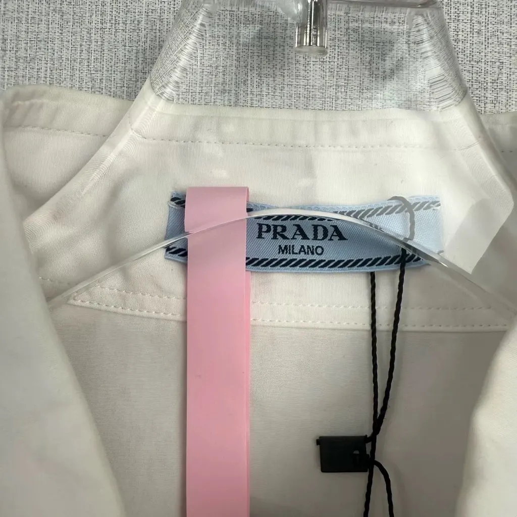 Prada White Cotton T-Shirt White Cotton Very good - Inside View