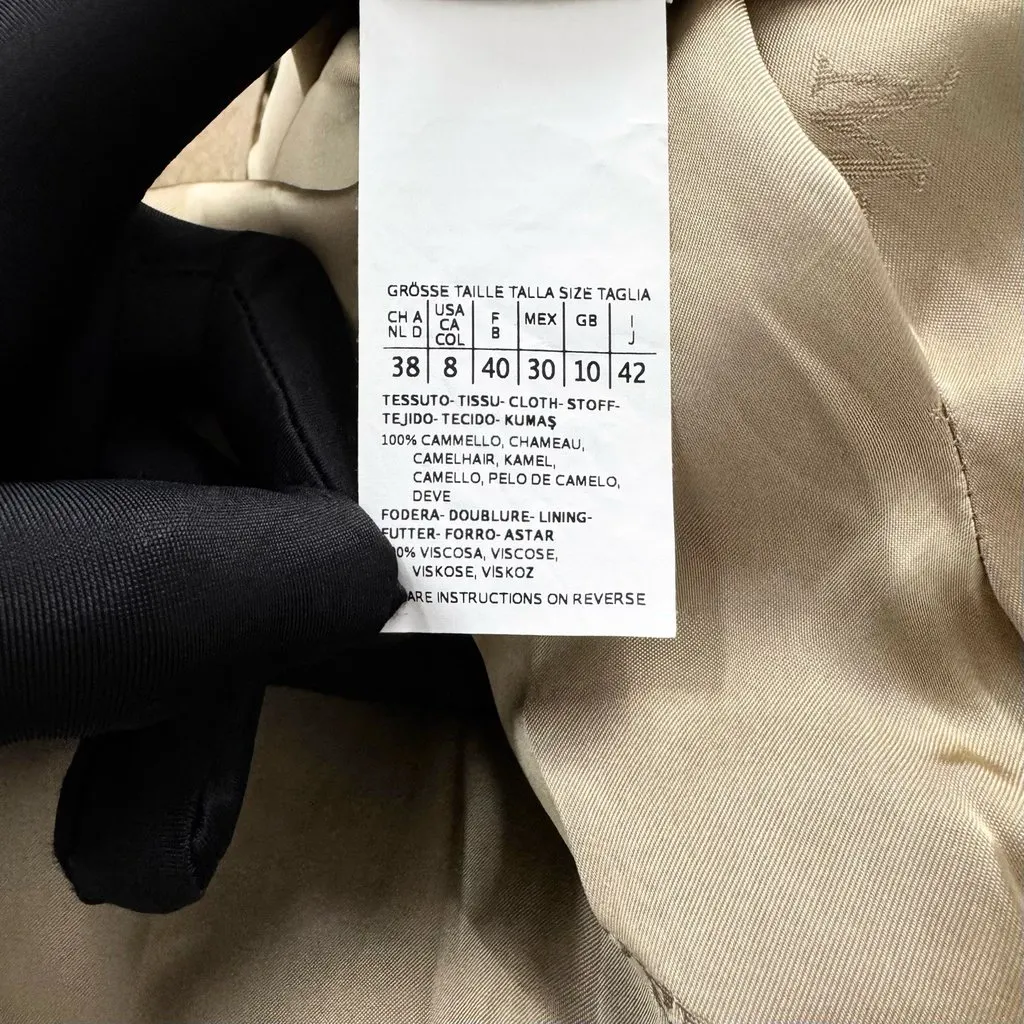 Max Mara Camel Wool Coat Camel Wool Very good - Model View