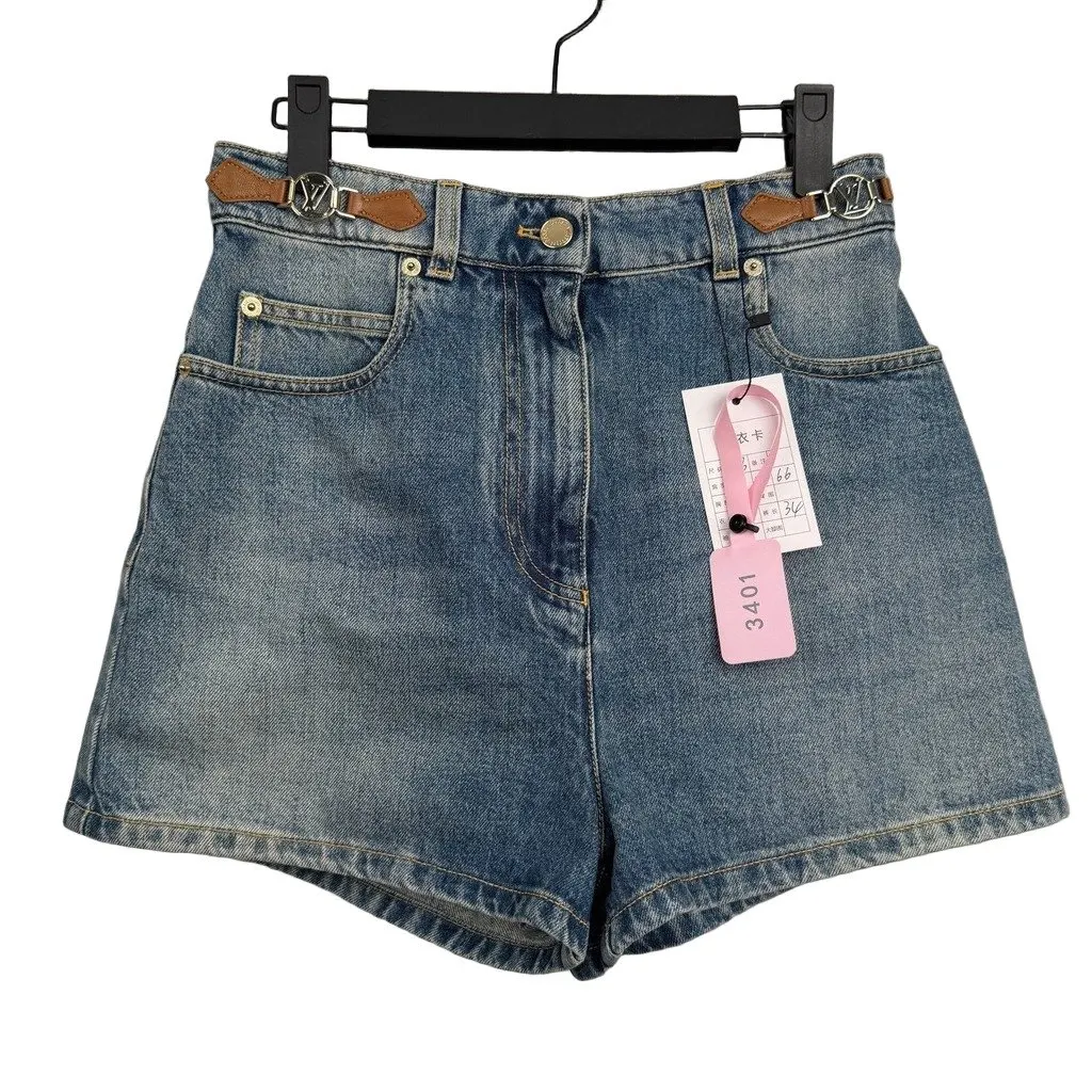 Louis Vuitton Denim Shorts MultiColor Denim Very good - Front View