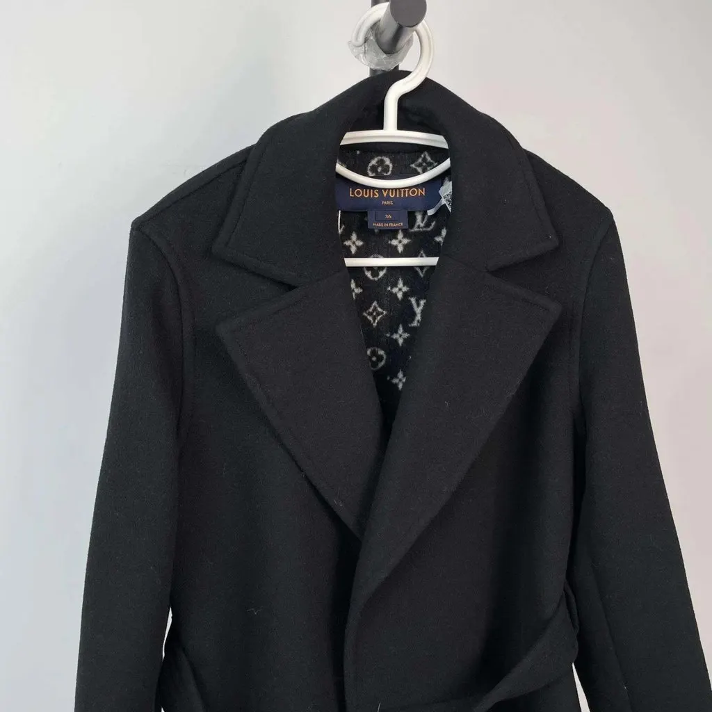 Louis Vuitton Cashmere Coat MultiColor Cashmere Good - Inside View