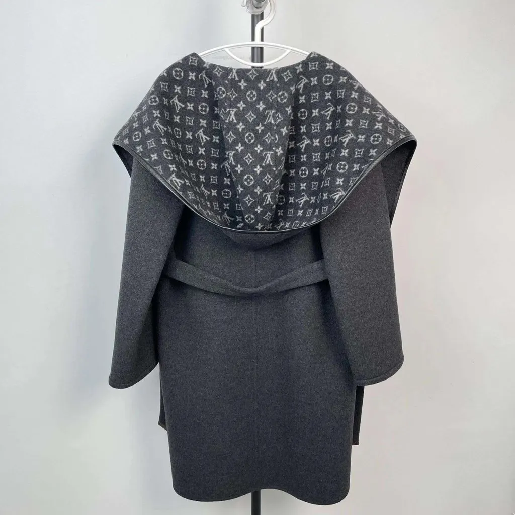 Louis Vuitton Cashmere Coat MultiColor Cashmere Good - Back View