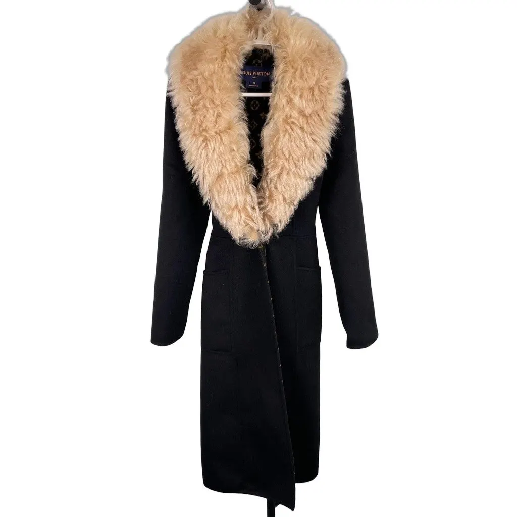 Louis Vuitton Wool Coat MultiColor Wool Good - Front View