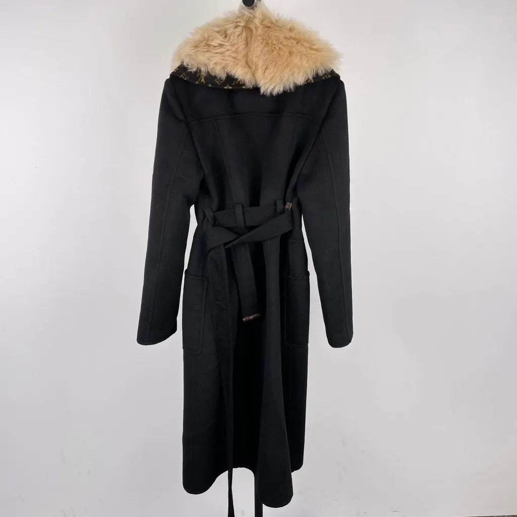 Louis Vuitton Wool Coat MultiColor Wool Good - Back View