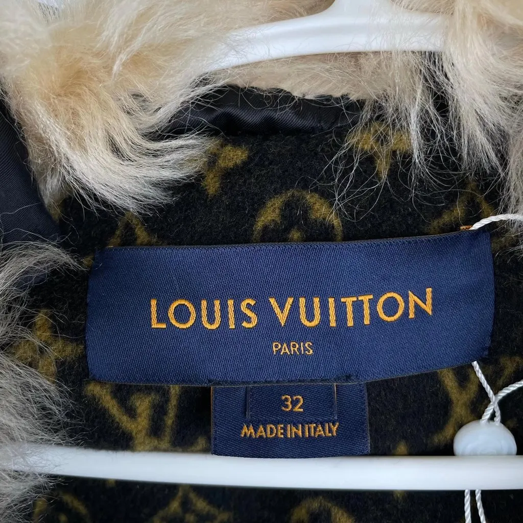 Louis Vuitton Wool Coat MultiColor Wool Good - Model View