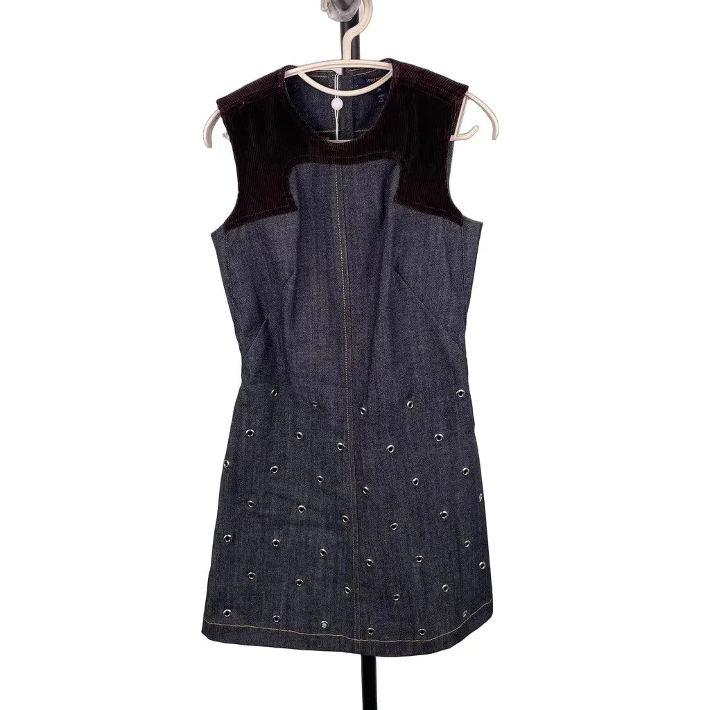 Louis Vuitton Denim Dress MultiColor Denim Good - Front View