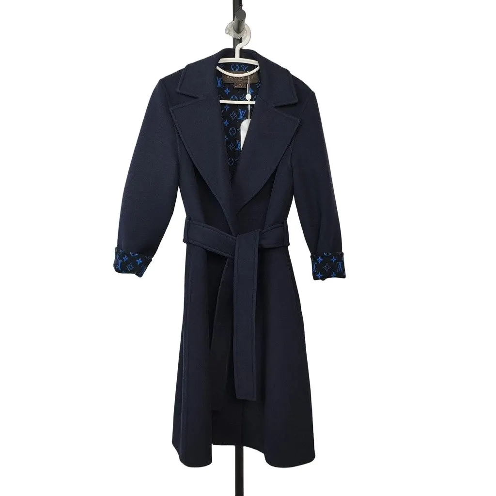 Louis Vuitton Cashmere Coat MultiColor Cashmere Good - Front View