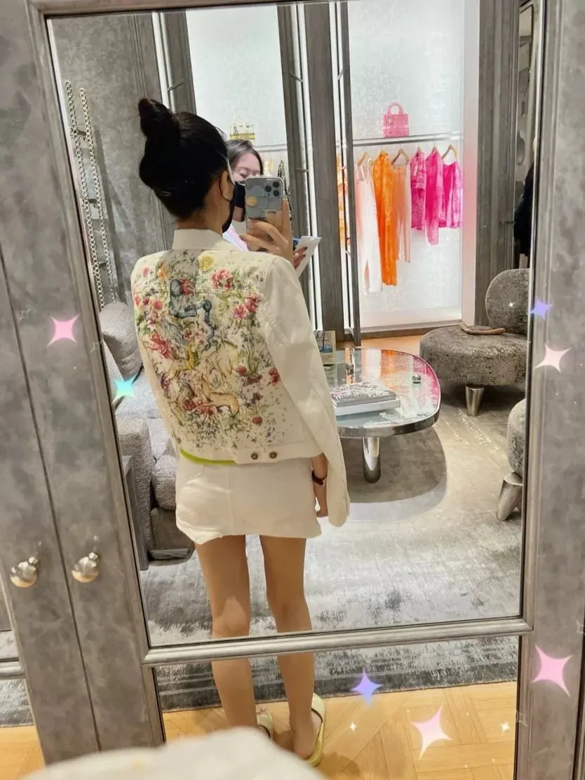 Dior Denim Jacket MultiColor Denim Never worn - Inside View