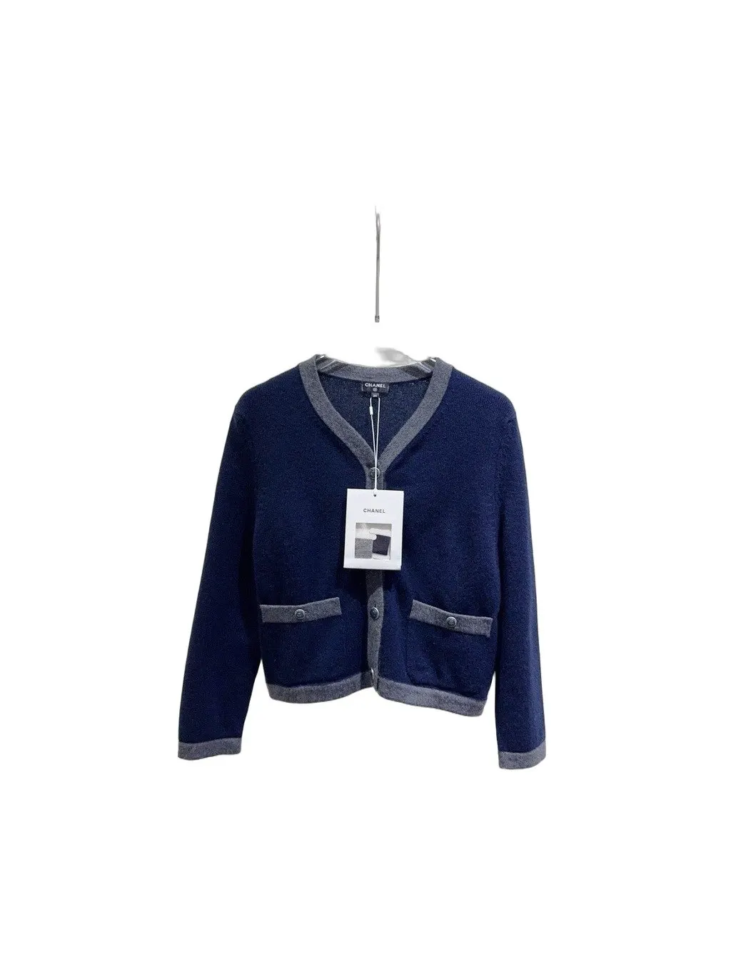 Chanel Navy Cashmere Knitwear Navy Cashmere Never worn, with tag - Front View