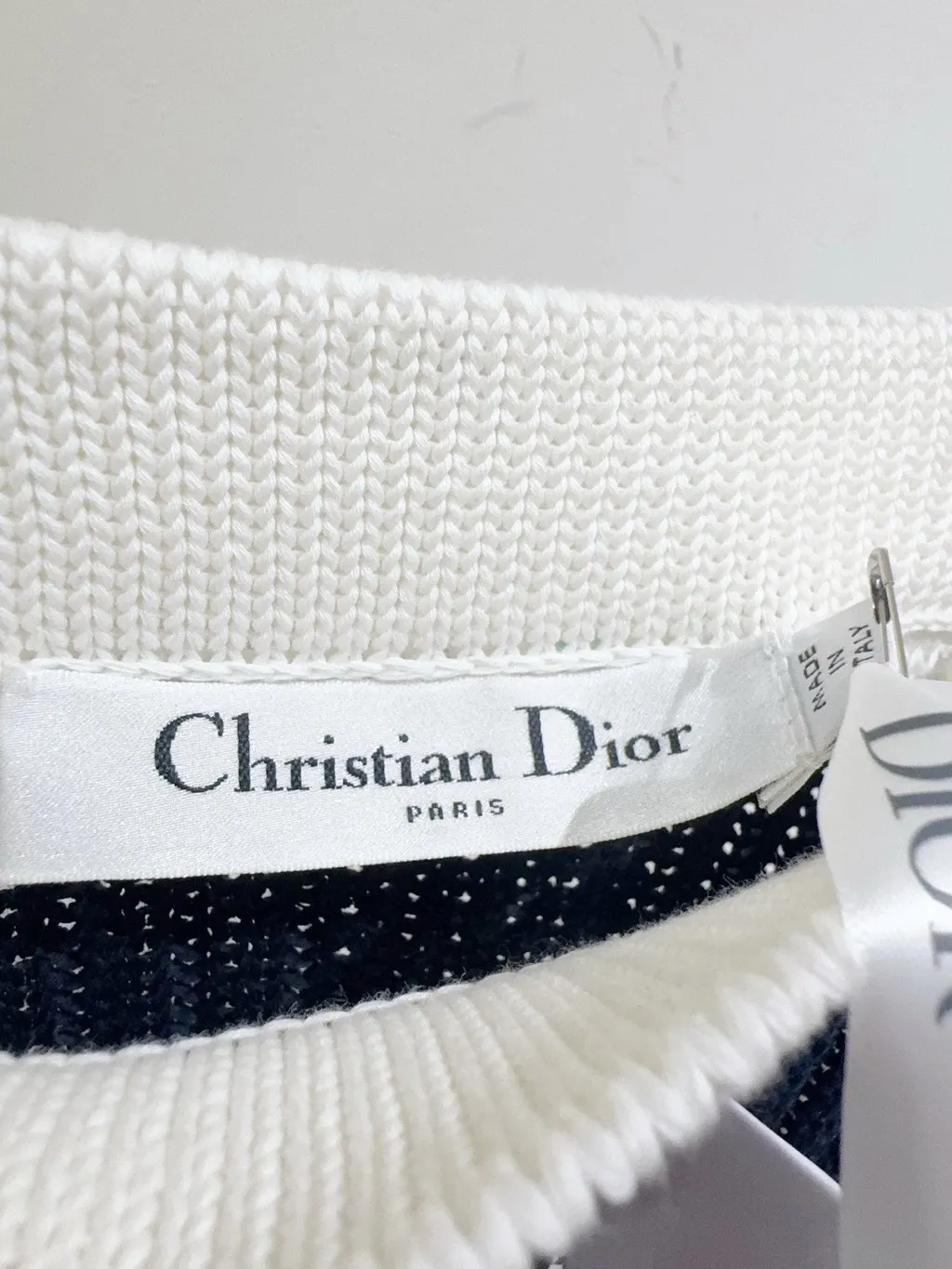 Dior Cotton Knitwear MultiColor Cotton Never worn, with tag - Inside View