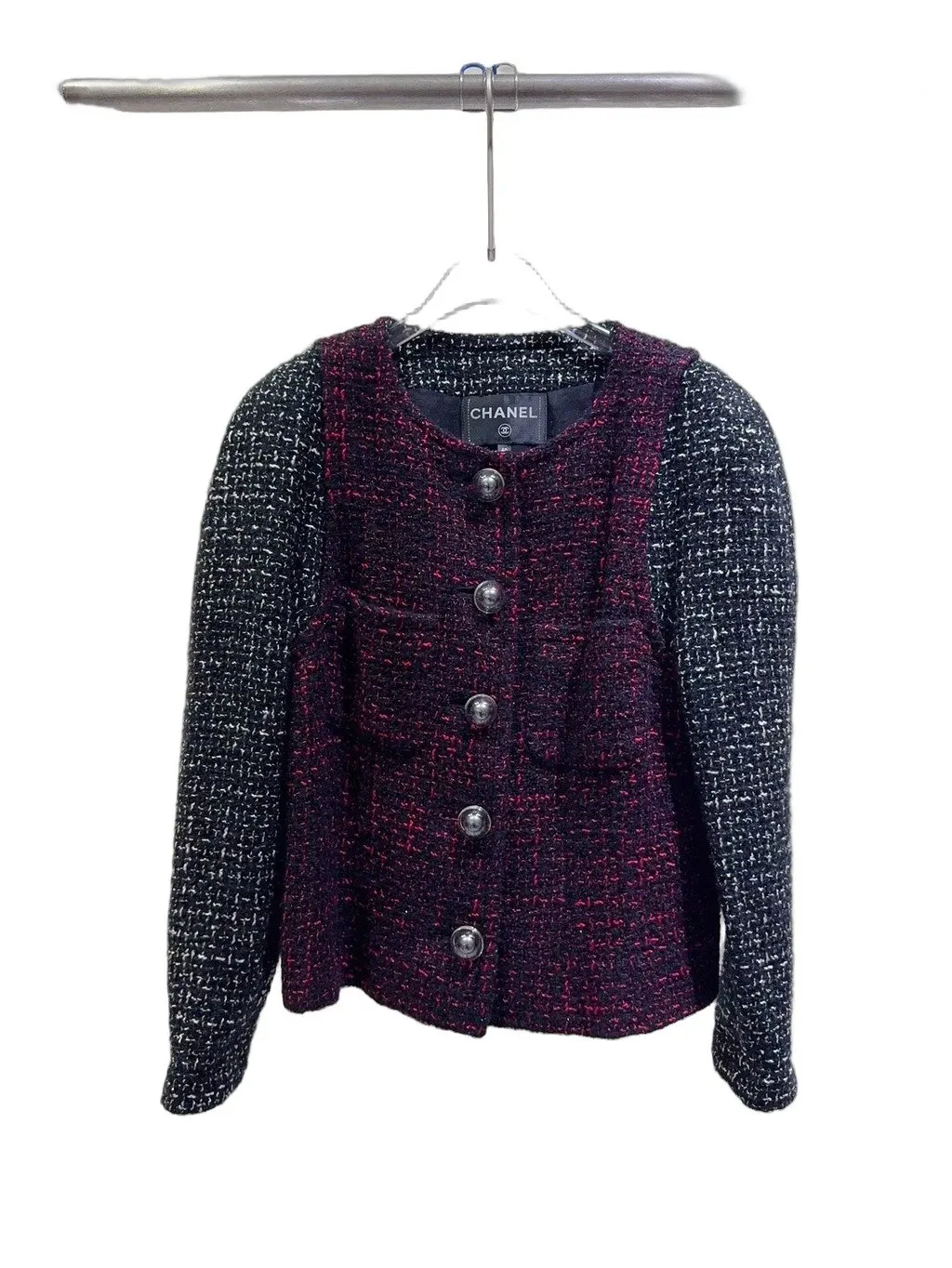Chanel Tweed Jacket MultiColor Tweed Very good - Front View
