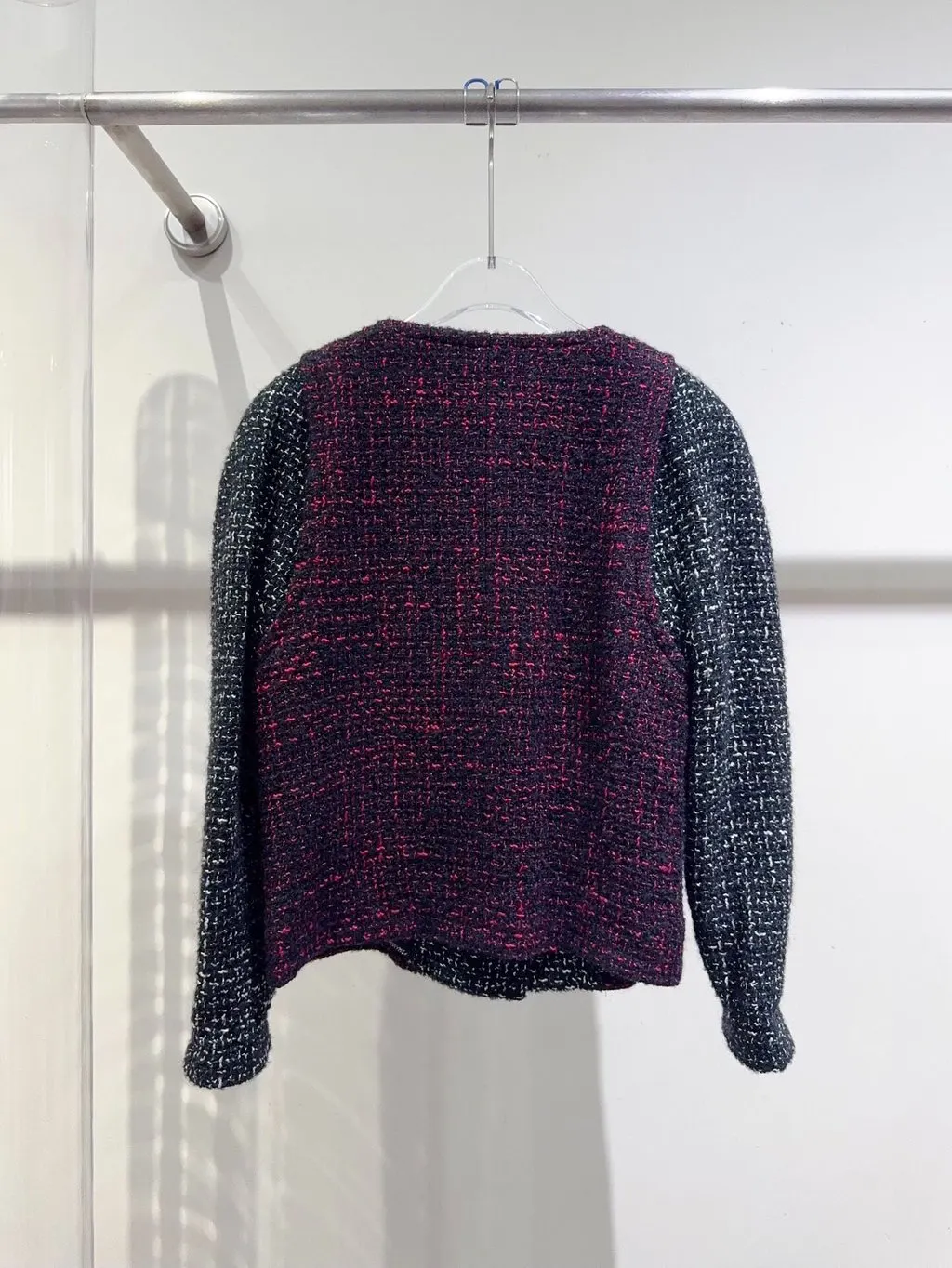 Chanel Tweed Jacket MultiColor Tweed Very good - Back View
