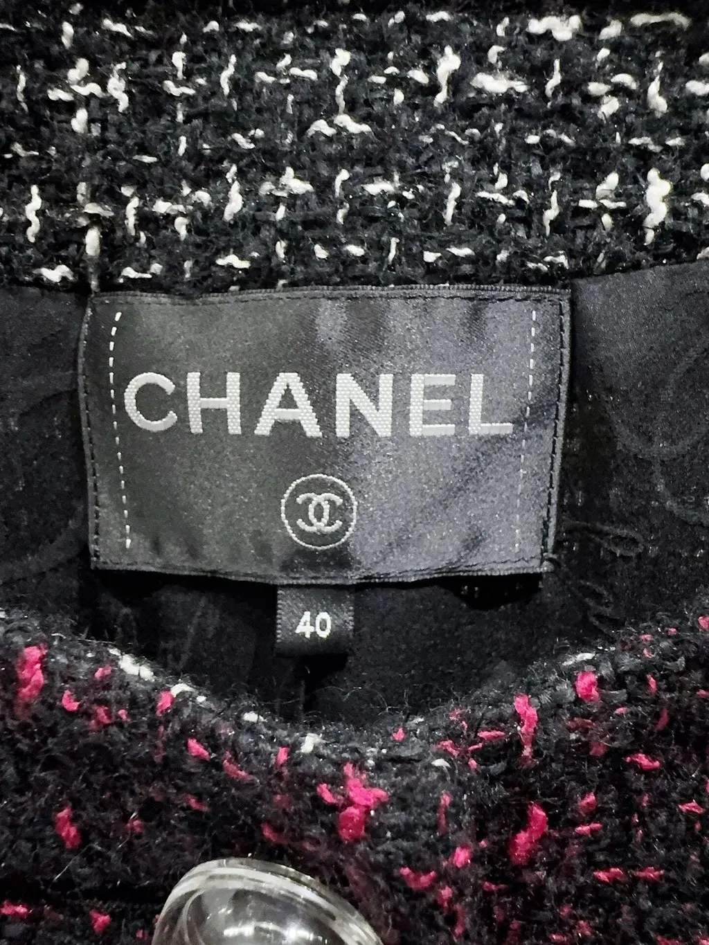 Chanel Tweed Jacket MultiColor Tweed Very good - Inside View