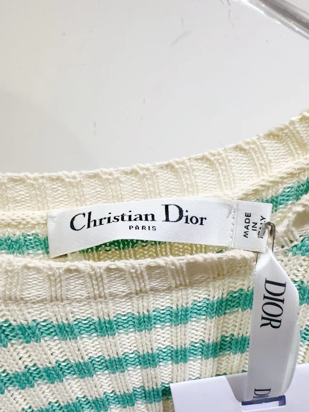 Dior Lucky Star Cotton Knitwear MultiColor Cotton Never worn, with tag - Back View
