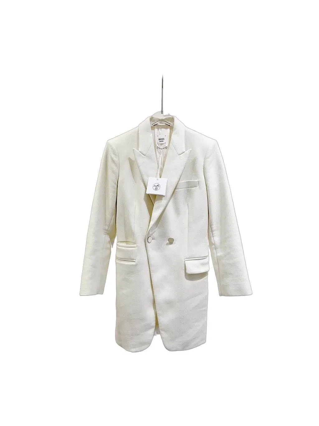 Hermès White Polyamide Coat White Polyamide Never worn, with tag - Front View