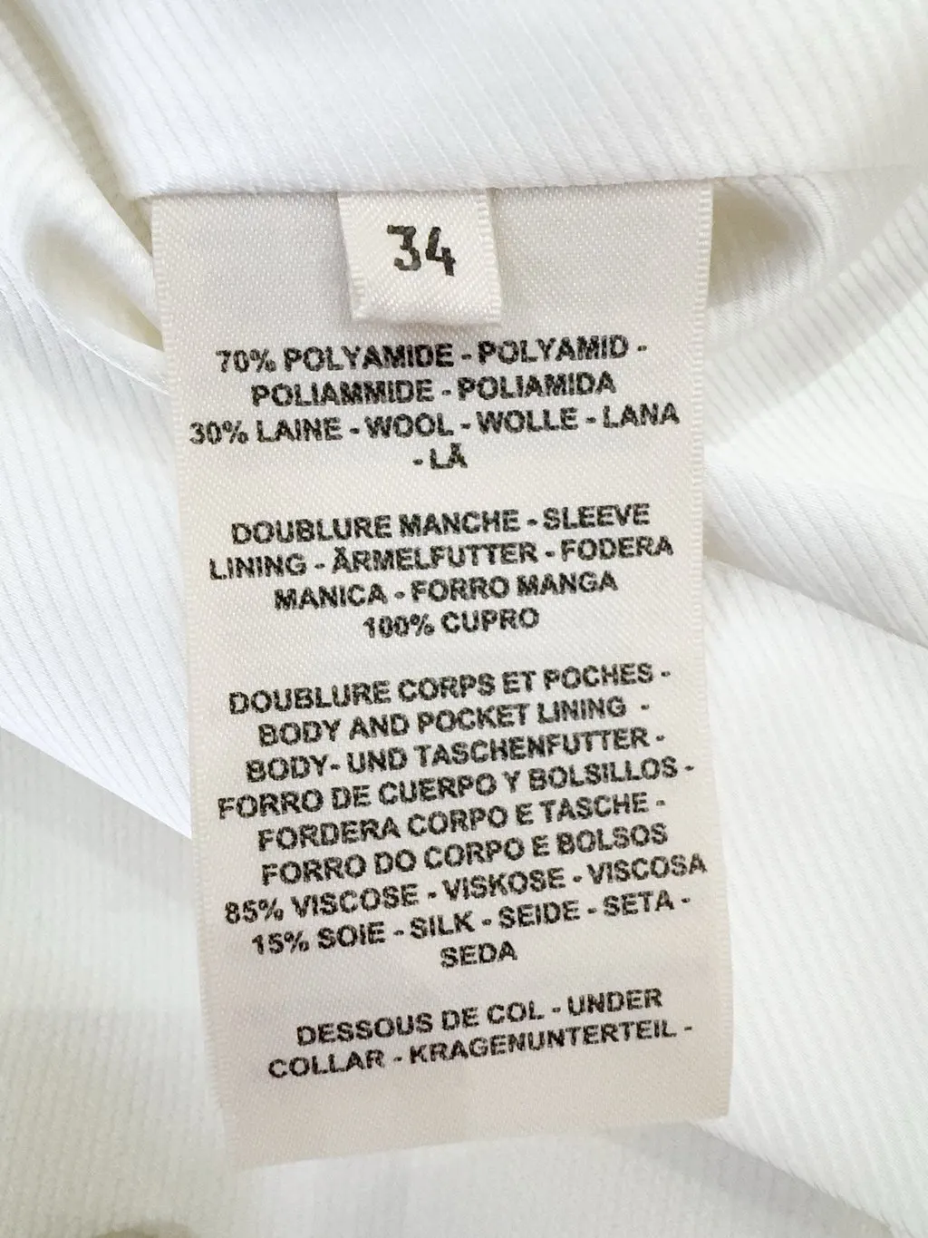 Hermès White Polyamide Coat White Polyamide Never worn, with tag - Model View