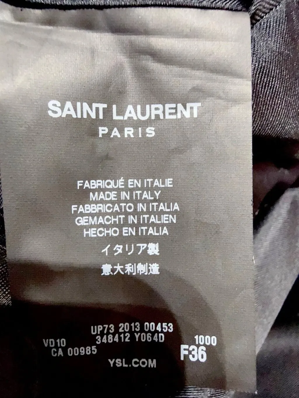 Saint Laurent Black Wool Suit Black Wool Never worn, with tag - Model View