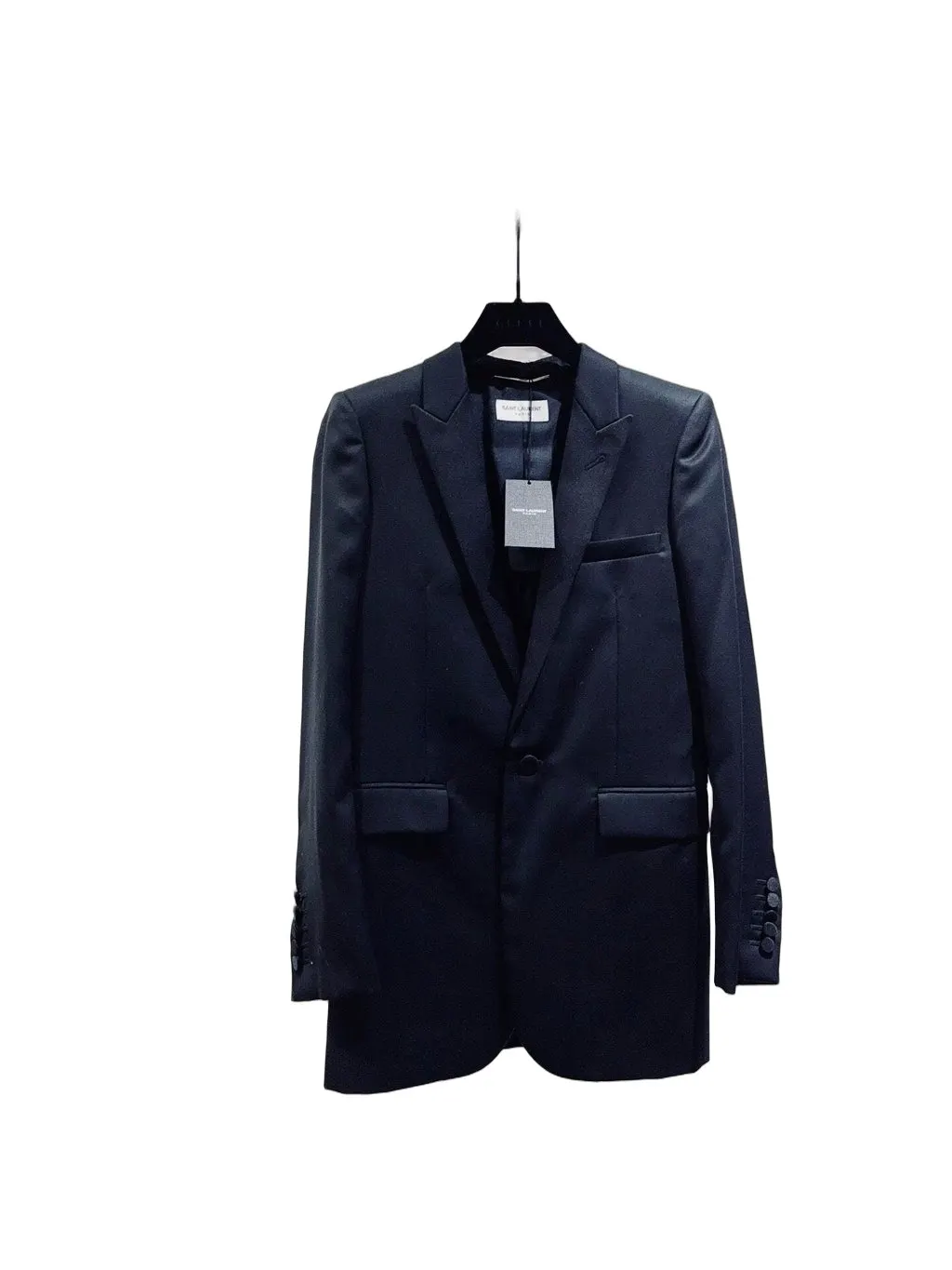 Saint Laurent Black Wool Suit Black Wool Never worn, with tag - Front View