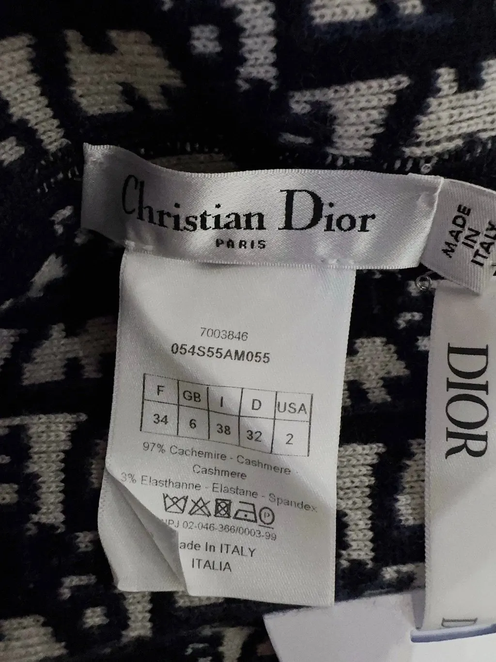 Dior Cashmere Knitwear MultiColor Cashmere Never worn, with tag - Model View