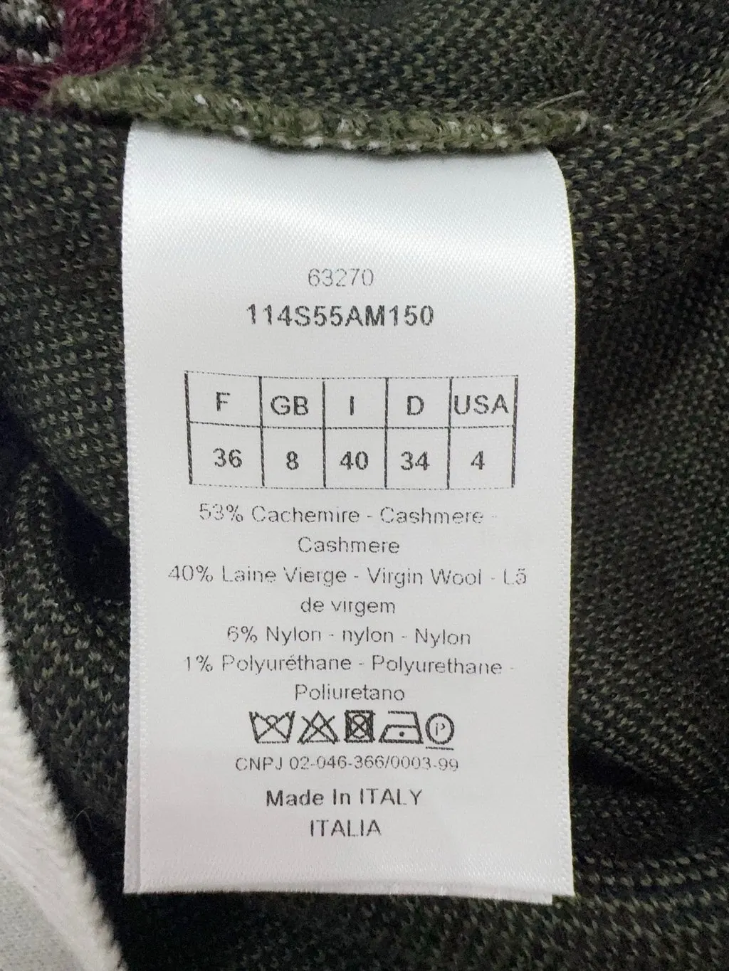 Dior Cashmere Knitwear MultiColor Cashmere Never worn, with tag - Box View